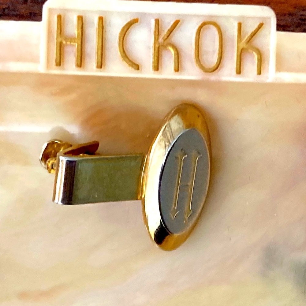 🇺🇸 Hickok Vintage Gold Tone Tie Clip – H Monogram Classic 1960s